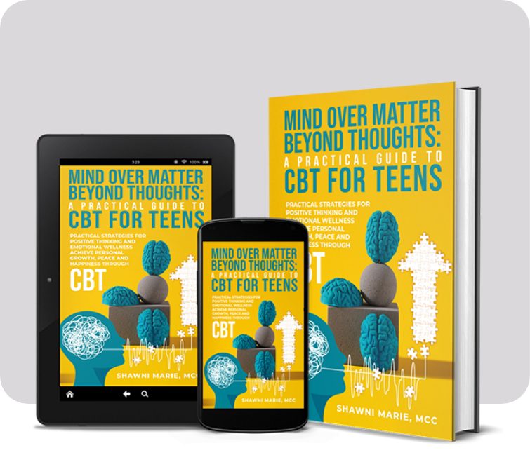 CBT book for teens on devices.